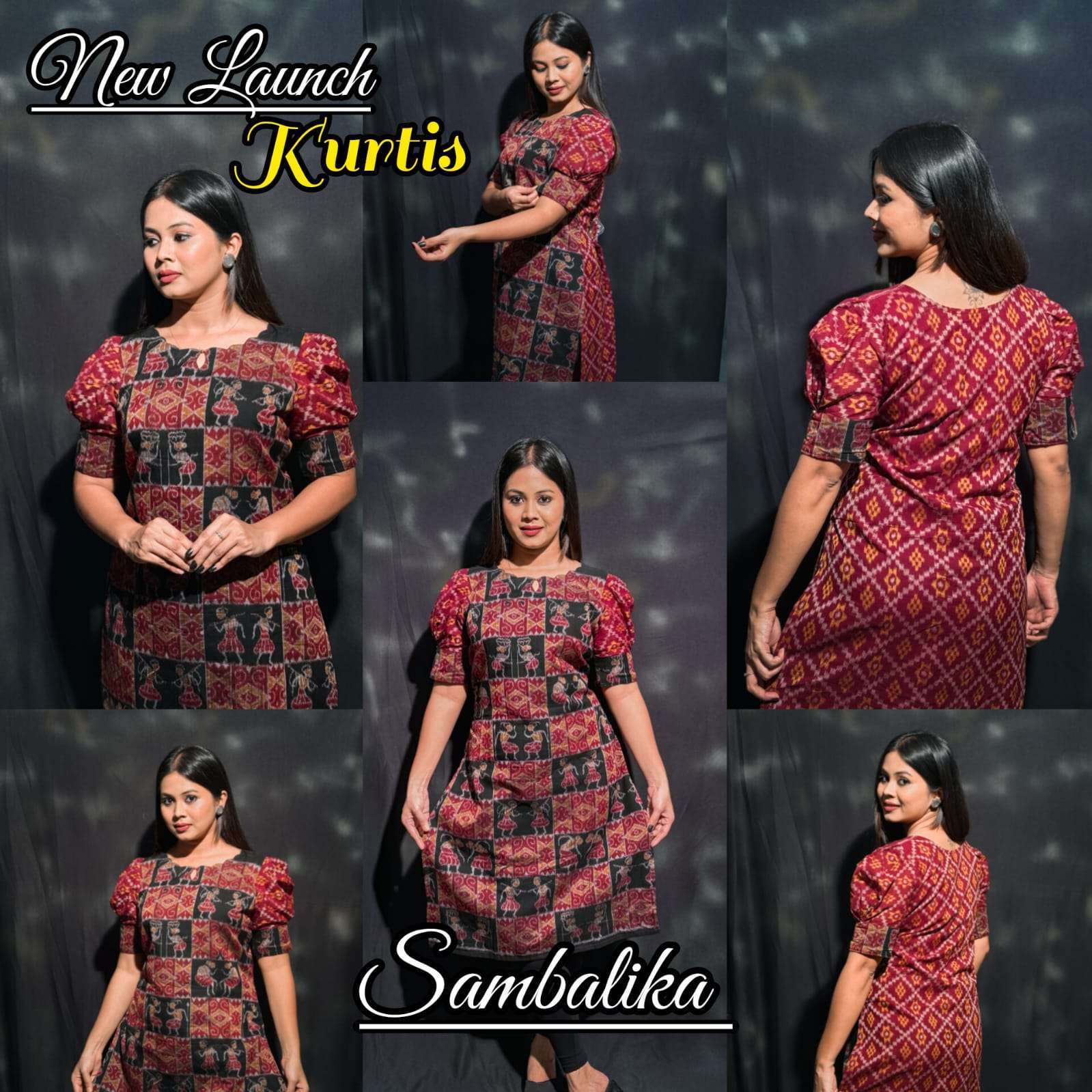 Handwoven designer puffy sleeves both side design