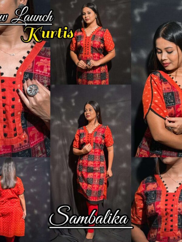 Handwoven designer tribal saffron with butti both side design