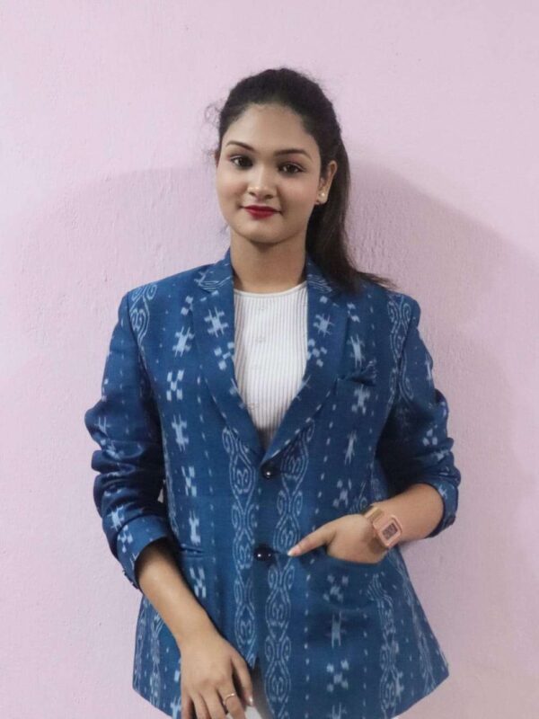 Blue Buti sapta (Women Blazer)