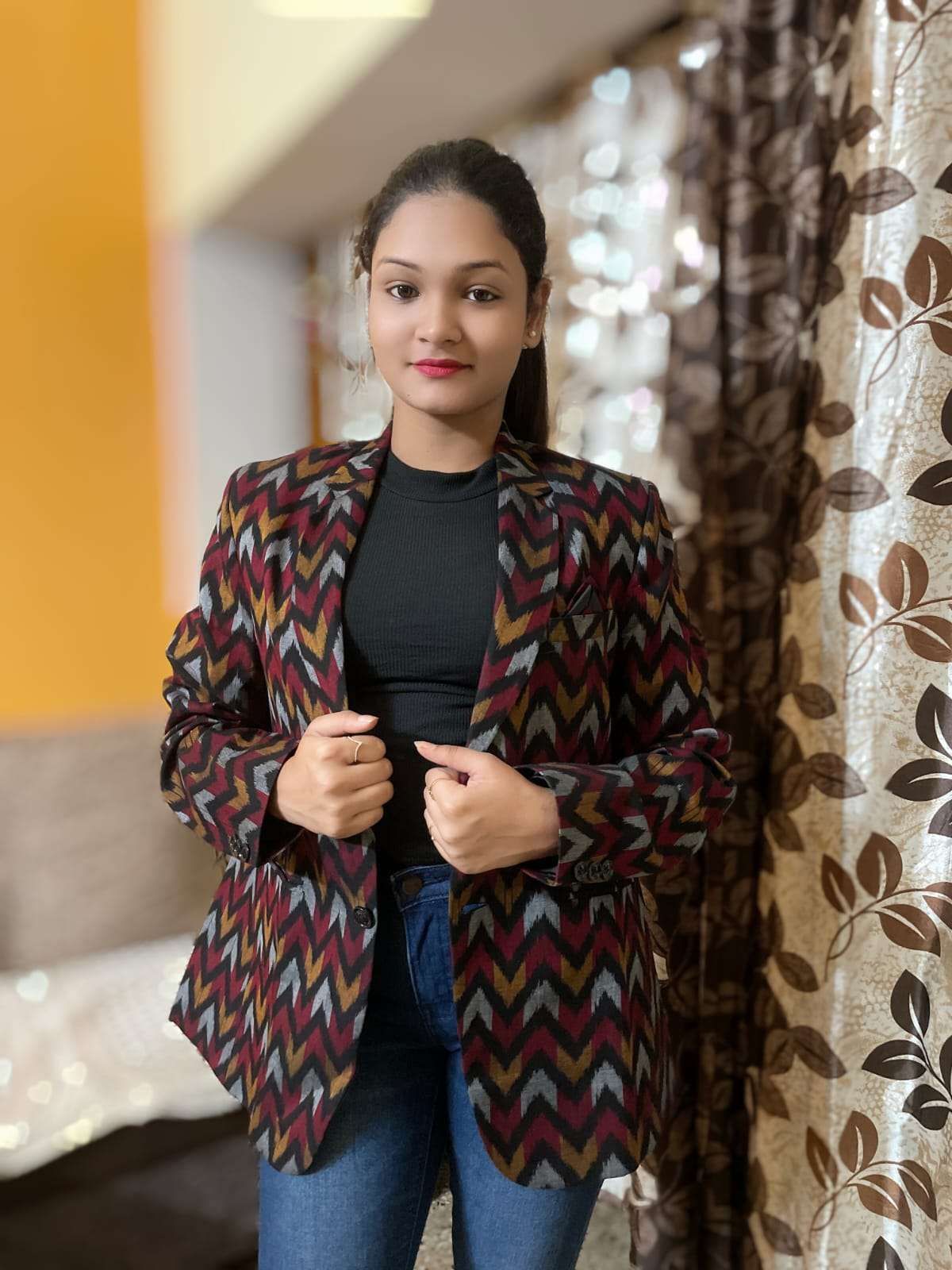Multi Color Zigzag (Women Blazer) - Image 2
