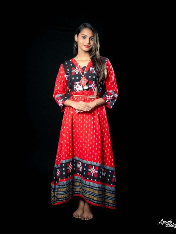 Red Black Sapta with Red Buti