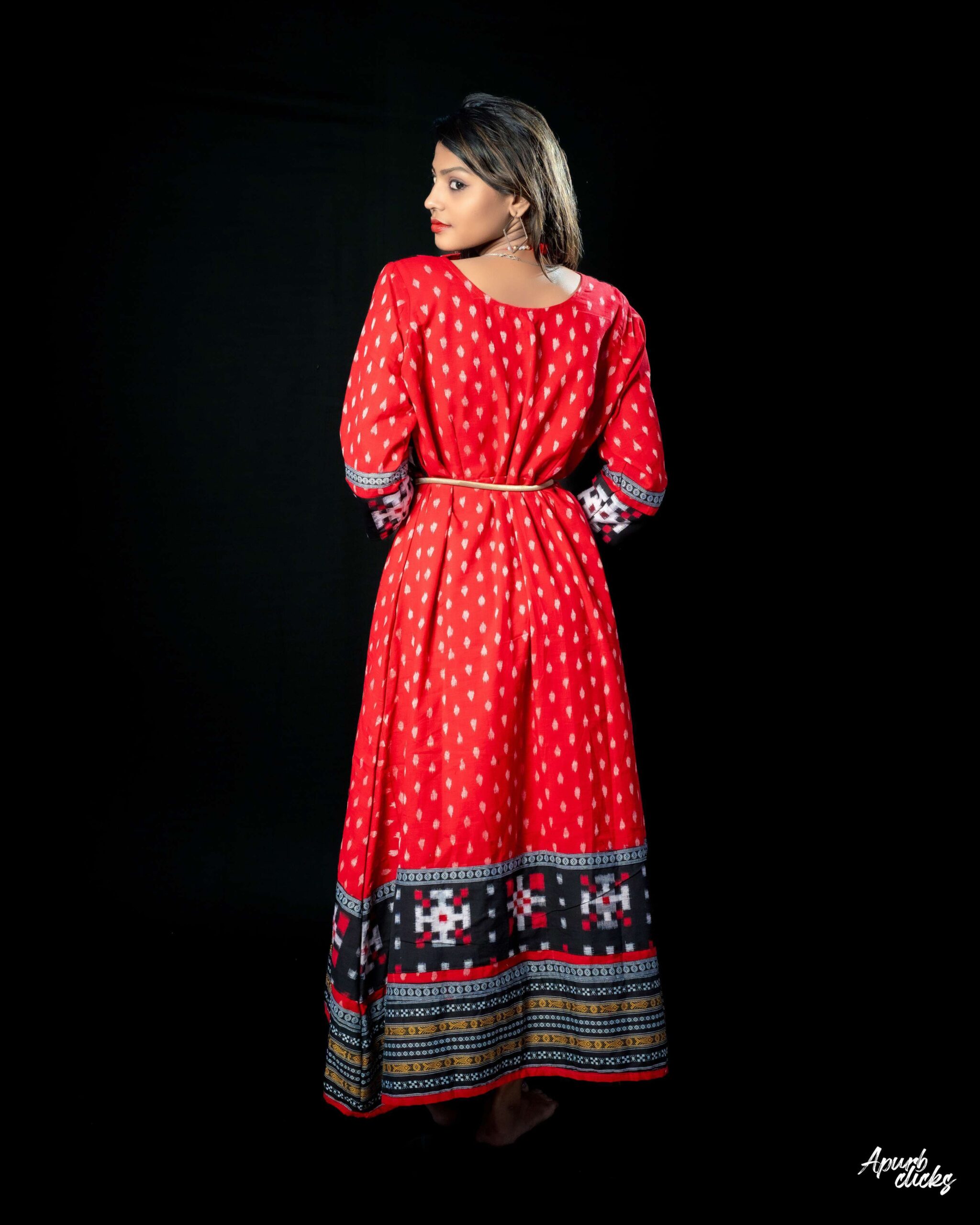 Red Black Sapta with Red Buti - Image 3