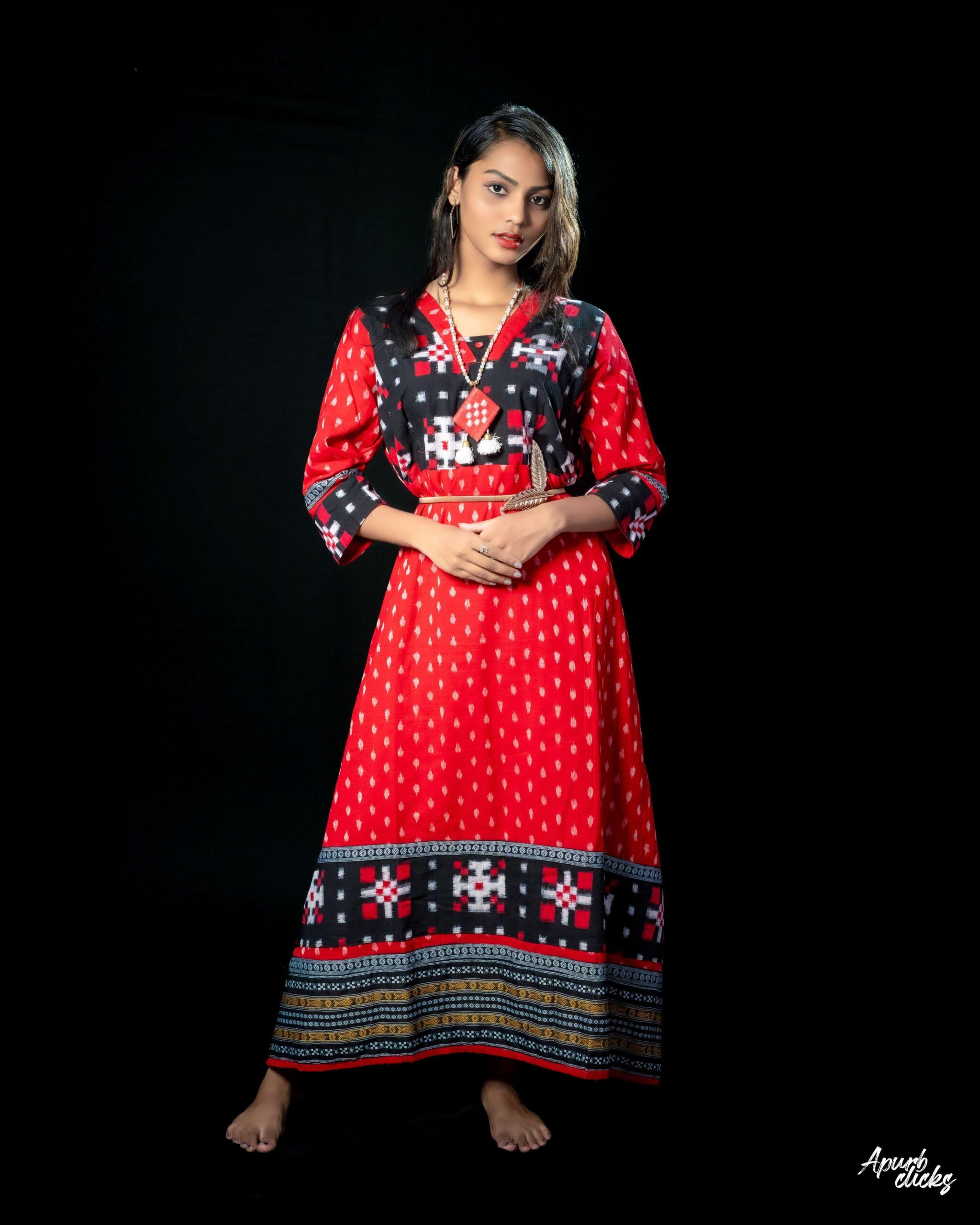 Red Black Sapta with Red Buti - Image 6