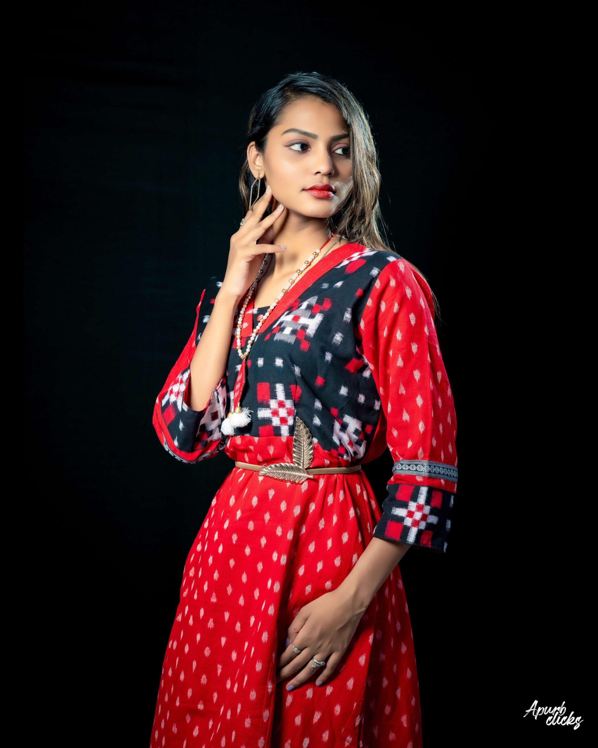 Red Black Sapta with Red Buti - Image 7