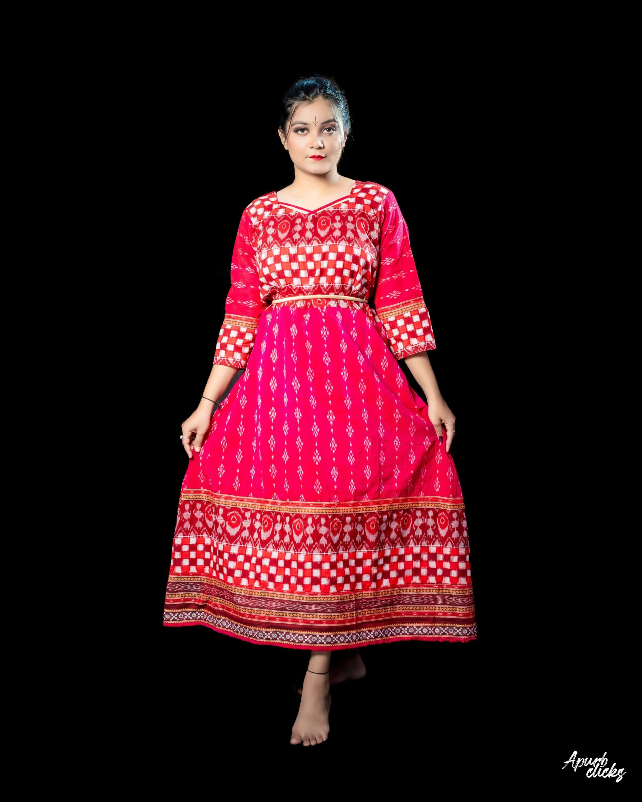 Tribal Red Brown with Buti
