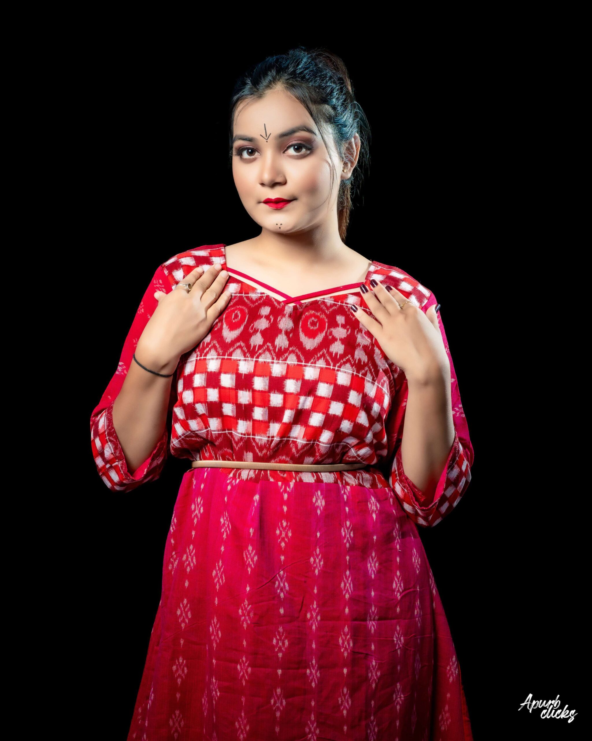Tribal Red Brown with Buti - Image 4
