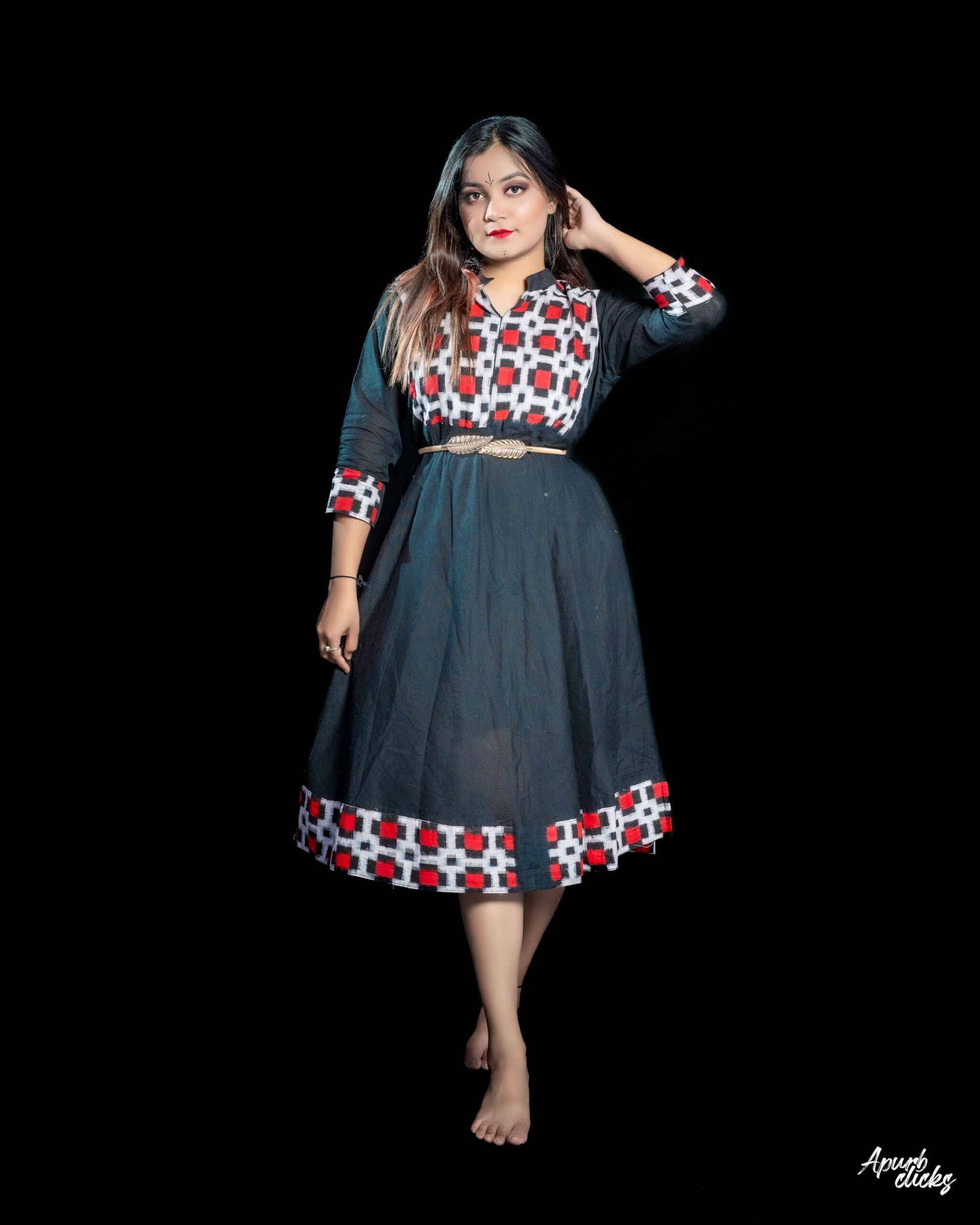 Black saptaper gown